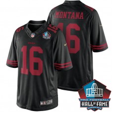 San Francisco 49ers #16 Joe Montana Black Retired Player Limited Jersey