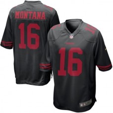 San Francisco 49ers #16 Joe Montana Limited Black Jersey