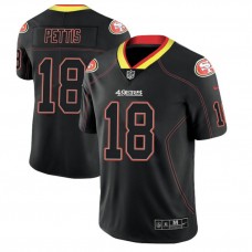 San Francisco 49ers #18 Dante Pettis 2018 Lights Out Color Rush Limited Black Jersey