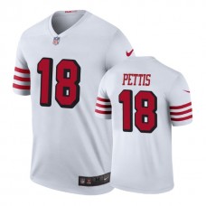San Francisco 49ers #18 Dante Pettis White Color Rush Legend Player Jersey