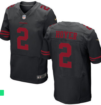 San Francisco 49ers #2 Brian Hoyer Scarlet Black Nike NFL Elite Men's Stitched Jersey