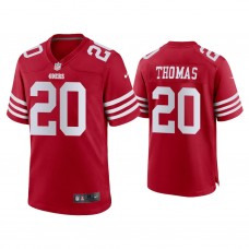 San Francisco 49ers #20 Ambry Thomas Scarlet 2022-23 Game Jersey