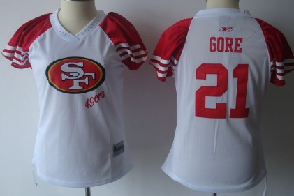 San Francisco 49ers #21 Patrick Willis 2011 White Womens Field Flirt Fashion Jersey 