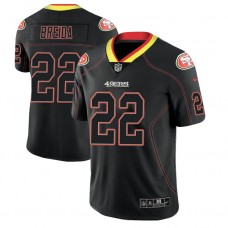 San Francisco 49ers #22 Matt Breida 2018 Lights Out Color Rush Limited Black Jersey