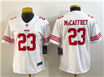 San Francisco 49ers #23 Christian McCaffrey Women's White Vapor Limited Jersey