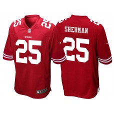 San Francisco 49ers #25 Richard Sherman Red Game Jersey