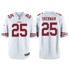 San Francisco 49ers #25 Richard Sherman White Game Jersey
