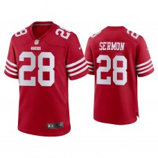 San Francisco 49ers #28 Trey Sermon Scarlet 2022-23 Game Jersey