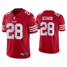 San Francisco 49ers #28 Trey Sermon Scarlet 2022-23 Vapor Limited Jersey