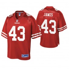 San Francisco 49ers #43 Chanceller James Scarlet Pro Line Team Player Jersey
