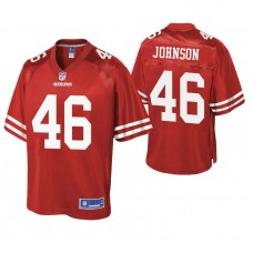 San Francisco 49ers #46 Malcolm Johnson Scarlet Pro Line Team Player Jersey