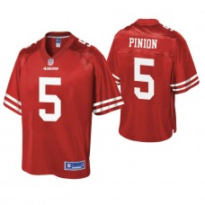 San Francisco 49ers #5 Bradley Pinion Scarlet Pro Line Team Player Jersey