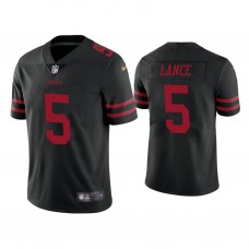 San Francisco 49ers #5 Trey Lance Black 2021 NFL Draft Vapor Limited Jersey