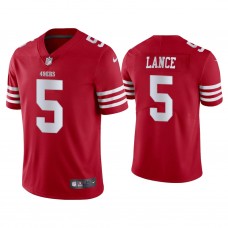 San Francisco 49ers #5 Trey Lance Scarlet 2022-23 Vapor Limited Jersey