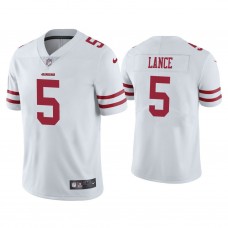 San Francisco 49ers #5 Trey Lance White 2021 NFL Draft Vapor Limited Jersey