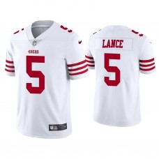 San Francisco 49ers #5 Trey Lance White Vapor Limited Jersey