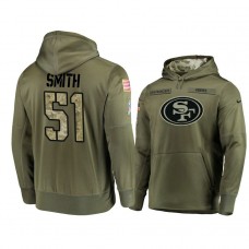 San Francisco 49ers #51 Malcolm Smith Olive Pullover Hoodie 2018 Salute To Service
