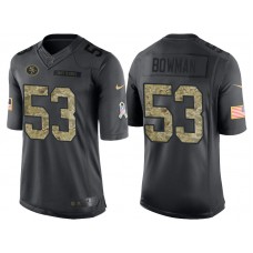San Francisco 49ers #53 NaVorro Bowman Anthracite Camo 2016 Salute to Service Limited Jersey