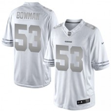 San Francisco 49ers #53 NaVorro Bowman White Platinum Limited Jersey