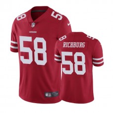 San Francisco 49ers #58 Weston Richburg Red Vapor Untouchable Limited Jersey