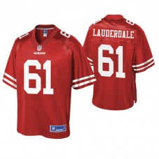 San Francisco 49ers #61 Andrew Lauderdale Scarlet Pro Line Team Player Jersey