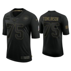 San Francisco 49ers #75 Laken Tomlinson Black 2020 Salute to Service Limited Jersey