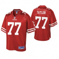 San Francisco 49ers #77 Jullian Taylor Scarlet Pro Line Team Player Jersey