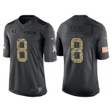 San Francisco 49ers #8 Steve Young Anthracite Camo 2016 Salute to Service Limited Jersey