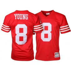 San Francisco 49ers #8 Steve Young Scarlet Retired Player Vintage Replica Jersey