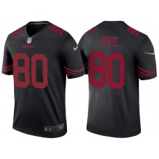 San Francisco 49ers #80 Jerry Rice Black Color Rush Legend Jersey