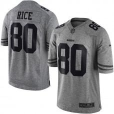 San Francisco 49ers #80 Jerry Rice Gridiron Gray Limited Jersey
