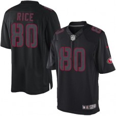 San Francisco 49ers #80 Jerry Rice Limited Black Impact Jersey