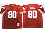 San Francisco 49ers #80 Jerry Rice Red Throwback Jersey
