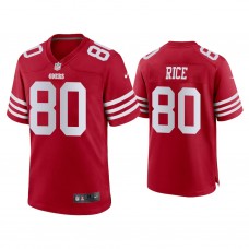 San Francisco 49ers #80 Jerry Rice Scarlet 2022-23 Game Jersey
