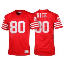 San Francisco 49ers #80 Jerry Rice Scarlet Retired Player Vintage Replica Jersey