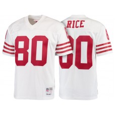 San Francisco 49ers #80 Jerry Rice White 1990 Replica Retired Player Jersey