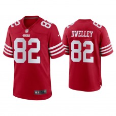 San Francisco 49ers #82 Ross Dwelley Scarlet 2022-23 Game Jersey