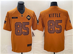 San Francisco 49ers #85 George Kittle 2023 Brown Salute To Service Limited Jersey