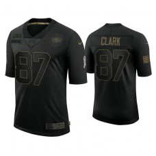 San Francisco 49ers #87 Dwight Clark Black 2020 Salute to Service Limited Jersey