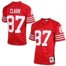 San Francisco 49ers #87 Dwight Clark Mitchell & Ness Scarlet Authentic Throwback Jersey