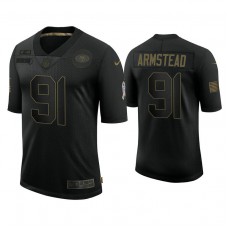 San Francisco 49ers #91 Arik Armstead Black 2020 Salute to Service Limited Jersey