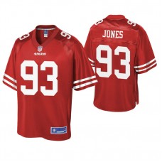 San Francisco 49ers #93 D. J. Jones Scarlet Pro Line Team Player Jersey