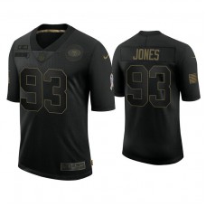 San Francisco 49ers #93 D.J. Jones Black 2020 Salute to Service Limited Jersey