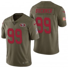San Francisco 49ers #99 DeForest Buckner Olive 2017 Salute to Service Limited Jersey