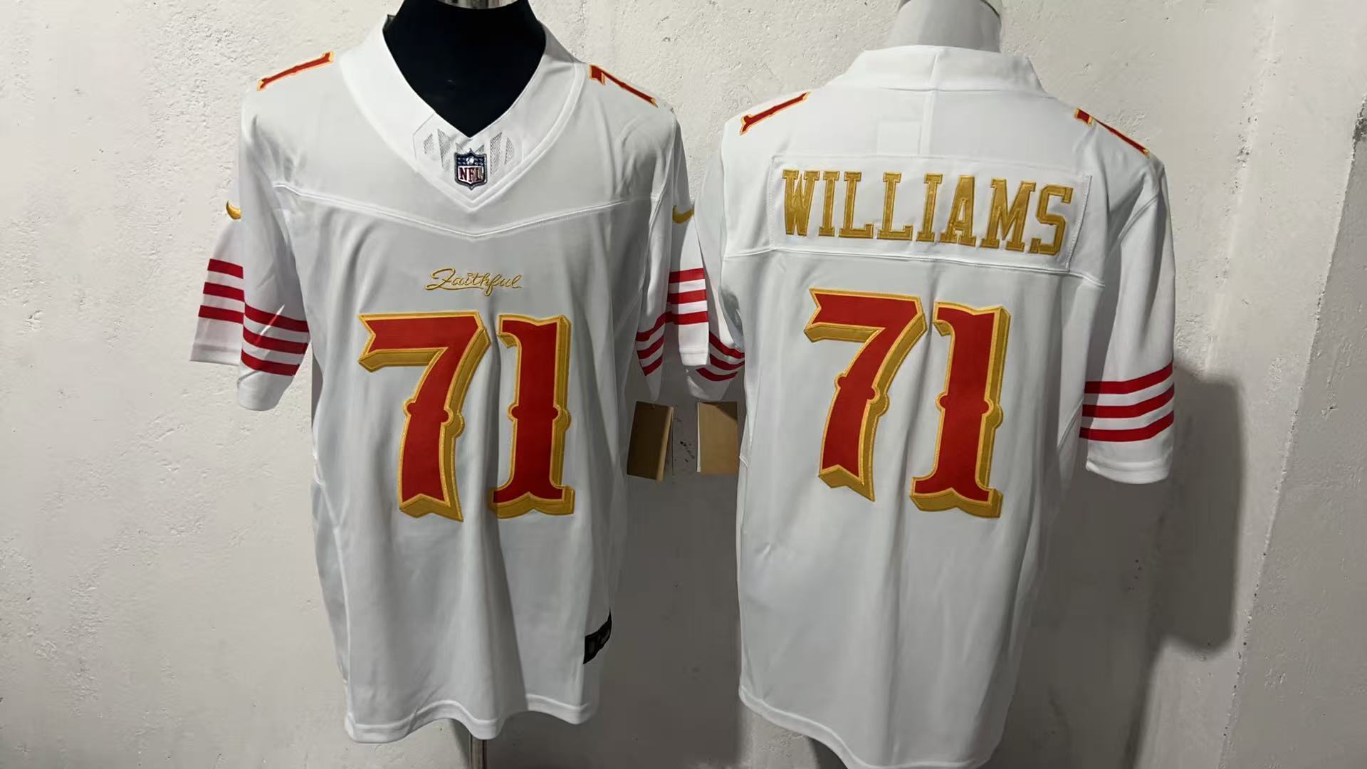 San Francisco 49ers  Vapor F.U.S.E.  Limited  Jersey - All Stitched 71 WILLIAMS