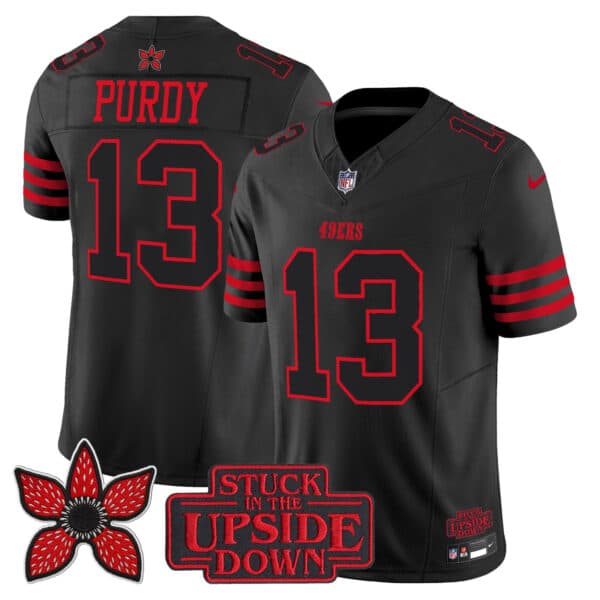 San Francisco 49ers ‘Stranger Things Edition’ Vapor Limited Jersey – All Stitched Brock Purdy