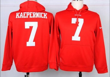 San Francisco 49ers 7 Colin Kaepernick Pullover Hoodie Red