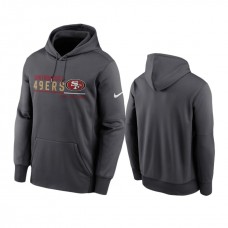 San Francisco 49ers Anthracite Prime Logo Name Split Hoodie