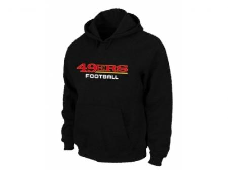 San Francisco 49ers Authentic font Pullover Hoodie Black