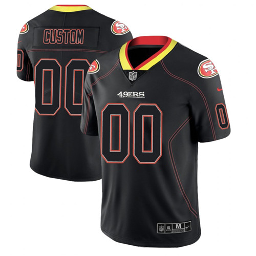 San Francisco 49ers Custom 2018 Lights Out Color Rush Limited Black Jersey